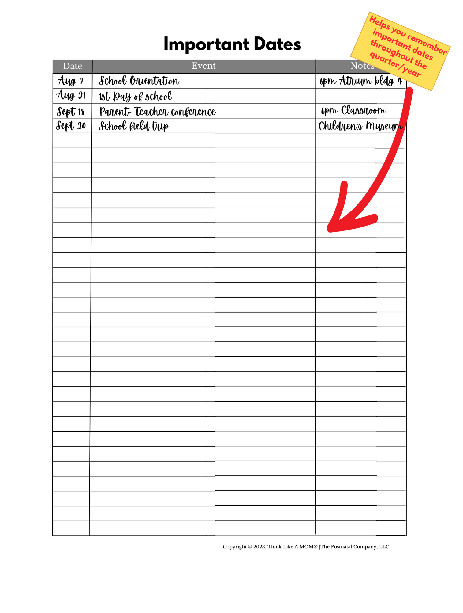 Think Like A Mom - Wholesale Planner - Motherload Planner3