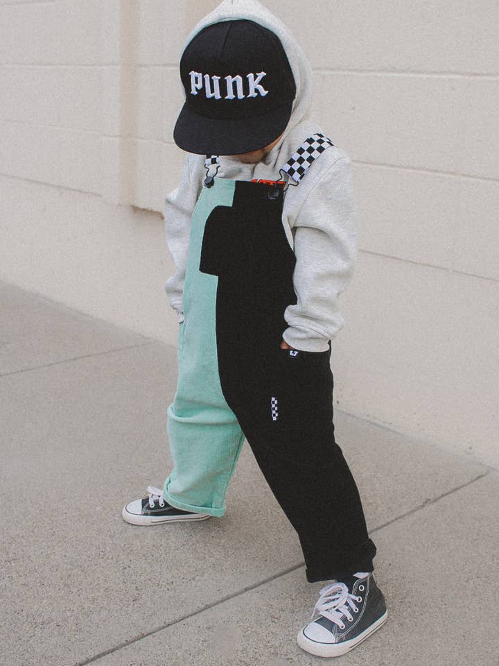 Little Trouble - Wholesale Overalls - Kids - Colorblock Mint Overalls2