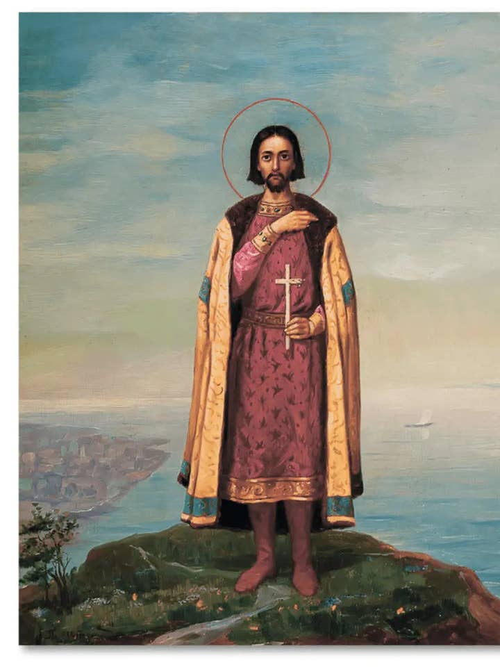 Orthodoxe icoon van Sint Gleb van Vladimir handgemaakte religieuze kunst voor wholesale door Iconsofsaints