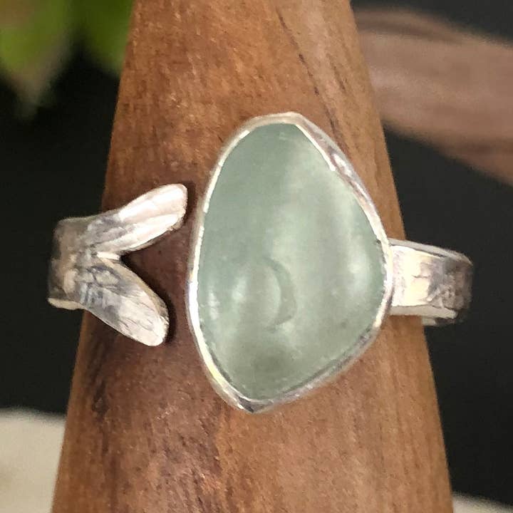 La Soucique Studio Metalsmithing – wholesale Cocktail/Statement Ring – Perelle sjöjungfru svans manschett ring i Sterling Silver0