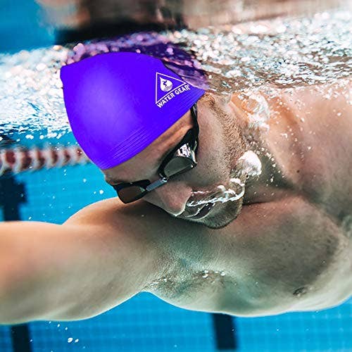 Water Gear - Wholesale Swim Cap - Women's - Water Gear Latex Swim Cap for Women and Men - Swimming1