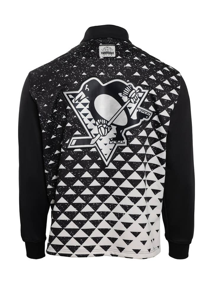 White Black Pittsburgh Penguins Bonded Fleece Quarter Zip for wholesale on Faire2