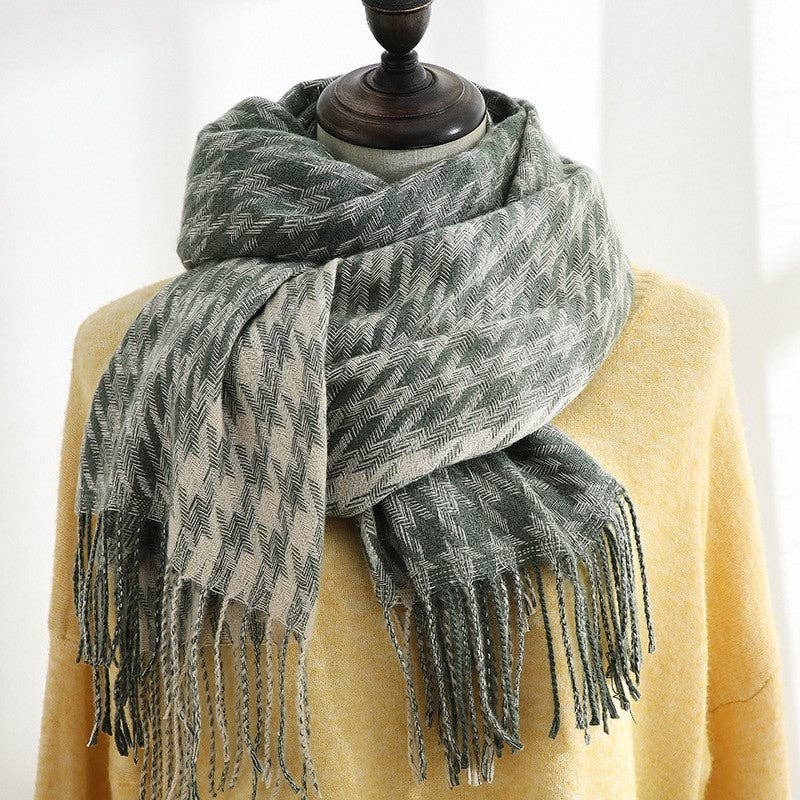ShieldChic - Wholesale Scarf - Women's - Thickened Imitated Cashmere Plaid Print Shawl Scarf6