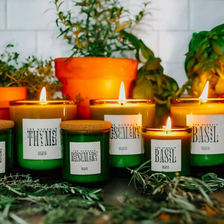Soy Much Brighter Candle Co. - Wholesale Jar/Filled Candle - Rosemary // The Herbals Collection // Large