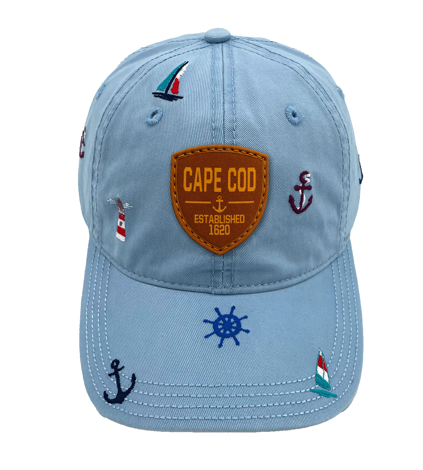 Northern Icons Creations INC - Wholesale Baseball Cap - Unisex - Cape Cod Coastal Embroidered Baseball Cap, Nautical Anchor Sailboat Beach Hat for Ocean Lovers2