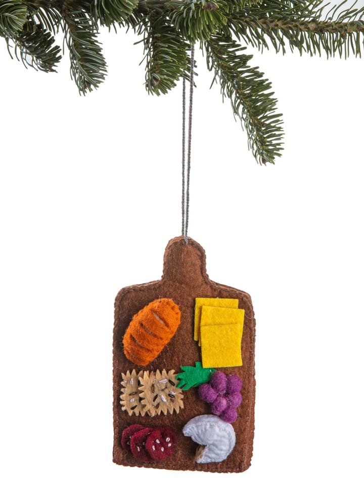 Charcuterie Board Ornament for wholesale by Silk Road Bazaar