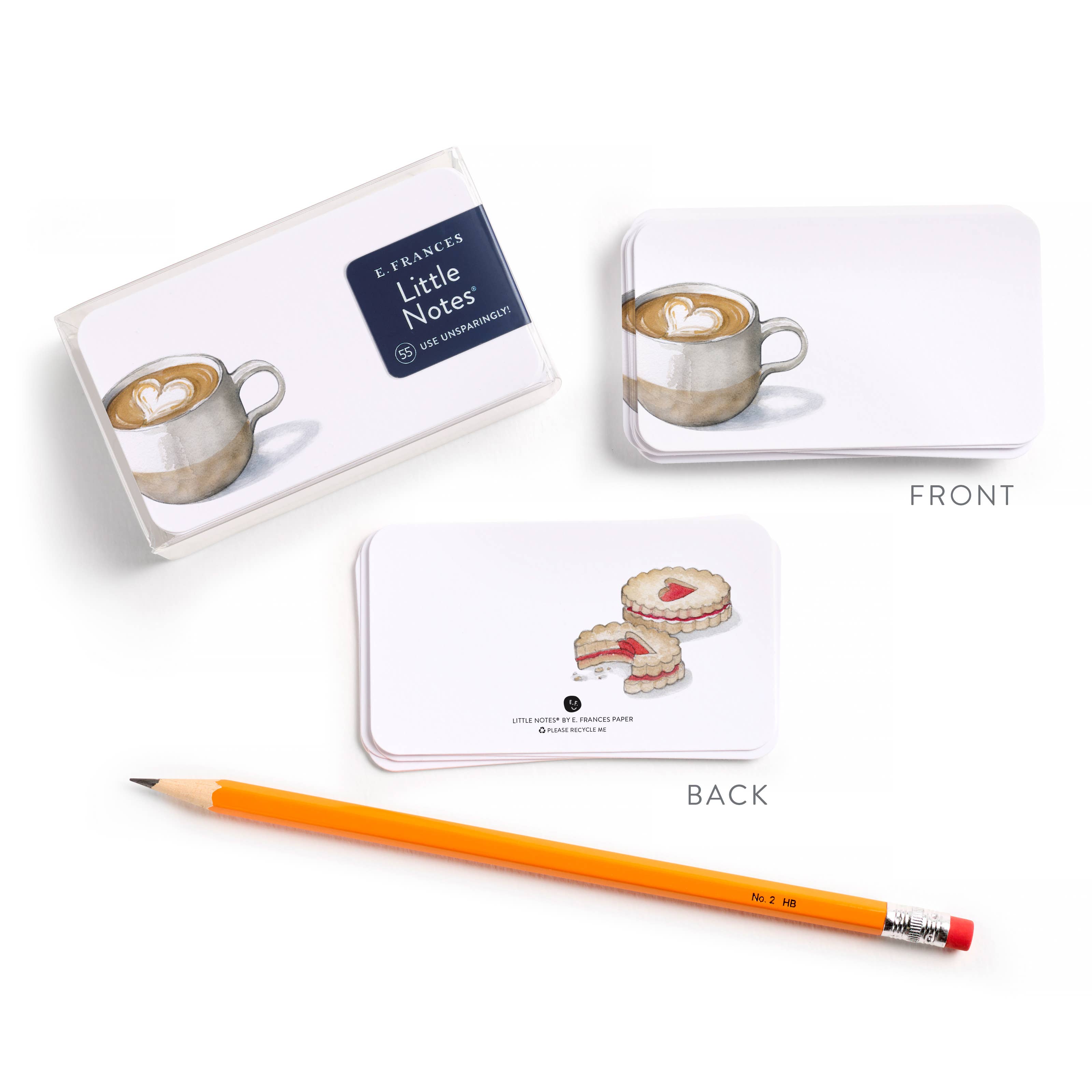 E. Frances Paper - Wholesale Stationery/Notecard Set - Latte Little Notes®1