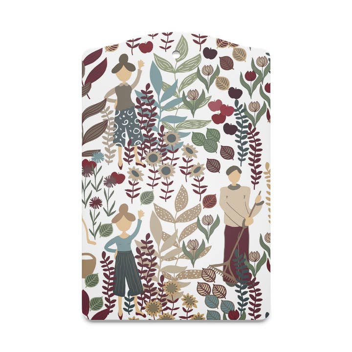 Garden Wine/Turquoise Serving Board for wholesale by Arvidssons Textil