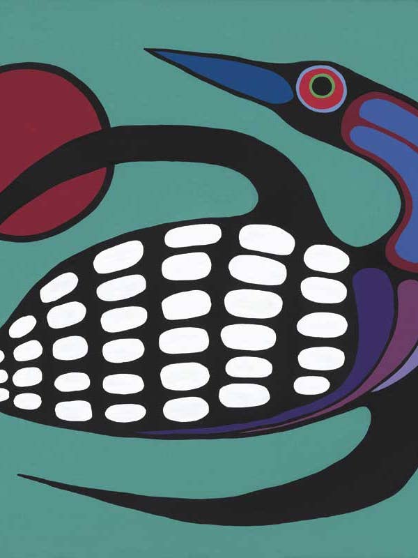 The Majestic Loon Art Print by Artist Jim Oskinigeesh for wholesale by Indigenous Puzzles and Art
