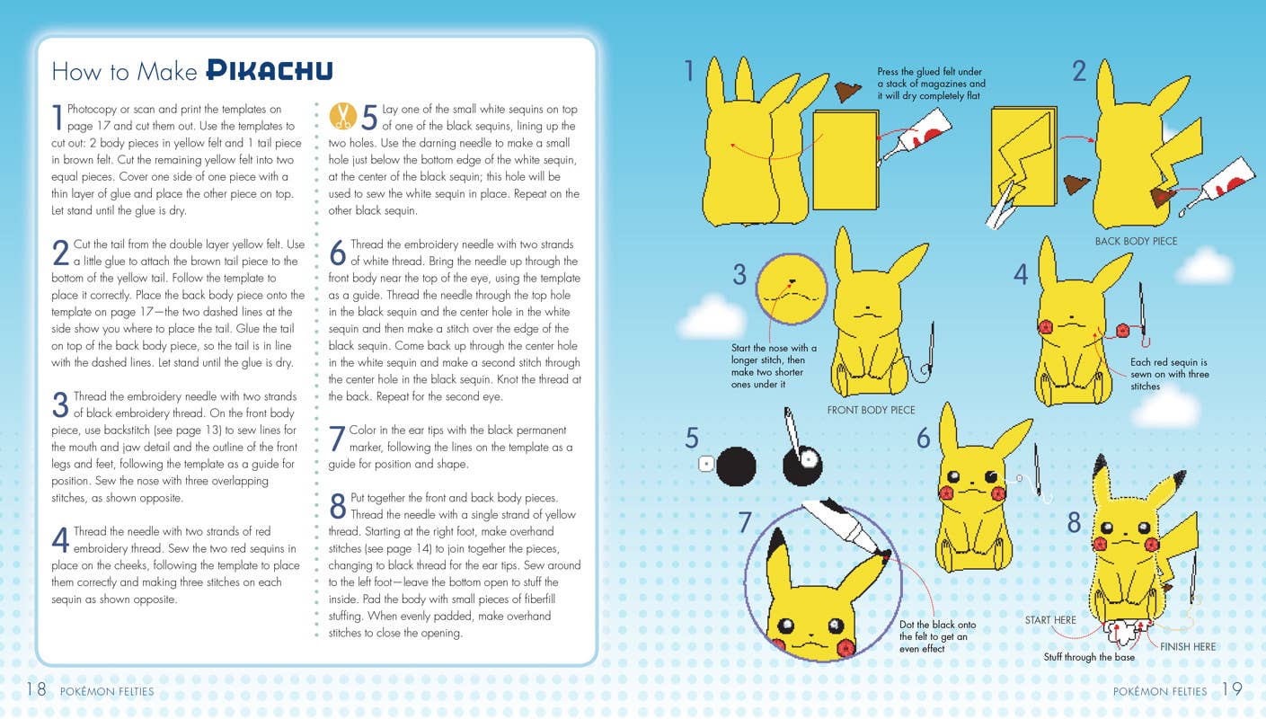 Simon & Schuster - Wholesale Crafts, Hobbies & DIY - Pokemon Felties: How to Make 16 of Your Favorite Pokemon by Pikachu Press3