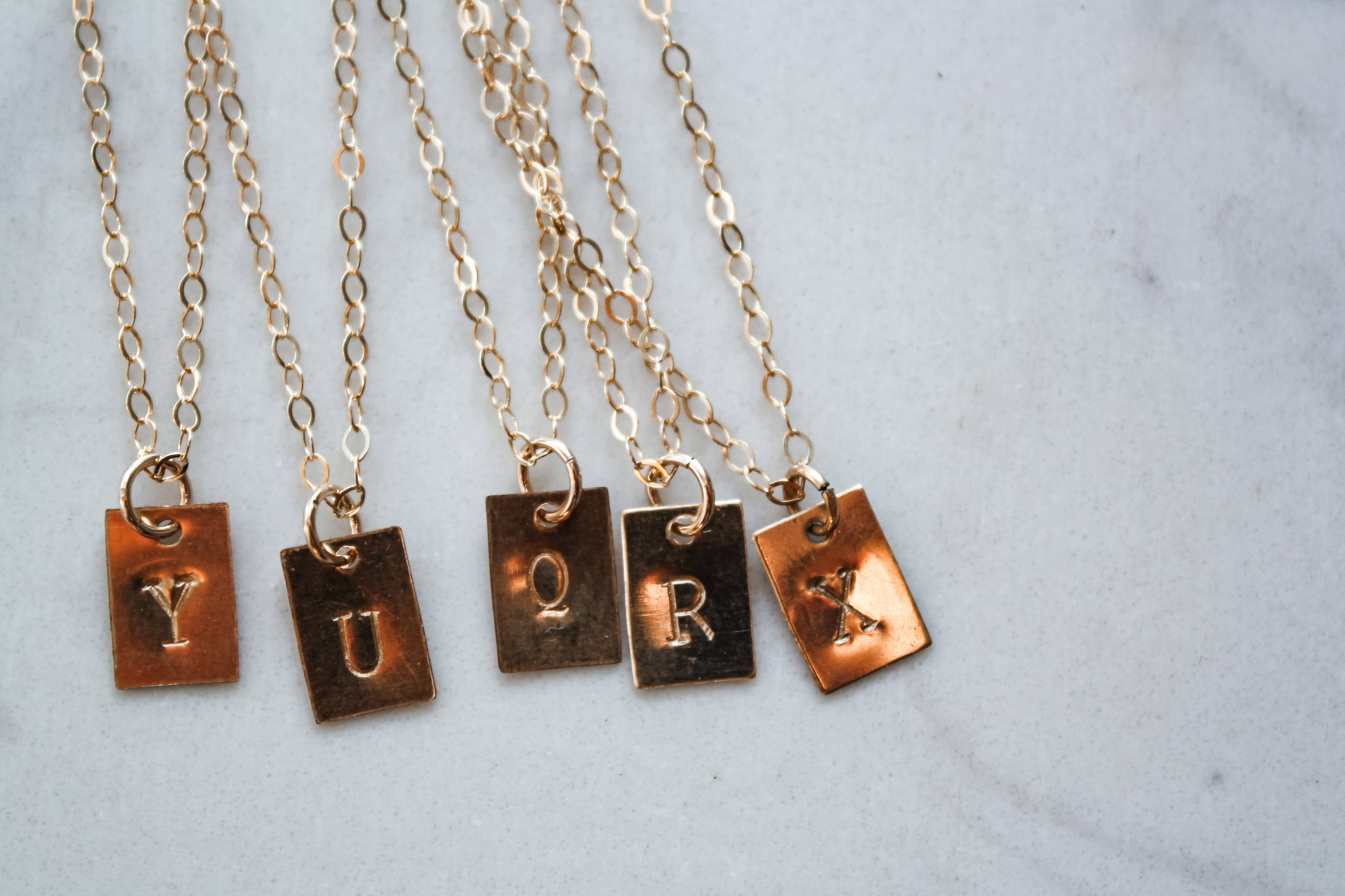 Hippo Kiss Creations - Wholesale Pendant/Charm Necklace - Initial Tag Necklace1