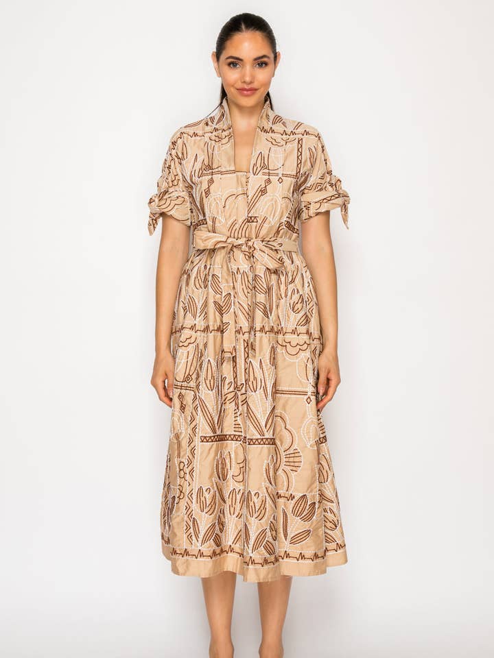 Robe midi chemise Myra Stitch pour la vente par Meet me in Santorini