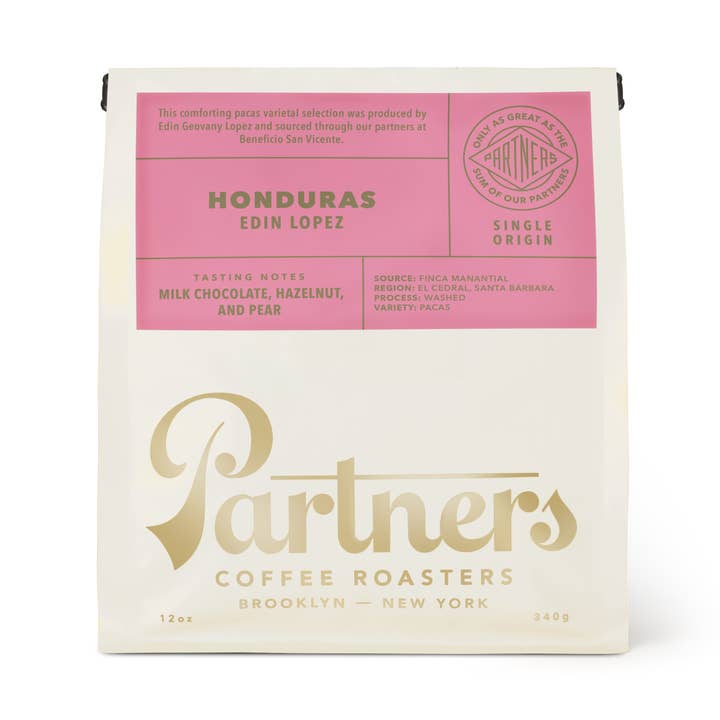 Honduras - Edin Lopez (Single Origin) 12oz Whole Bean
for wholesale by Partners Coffee Roasters