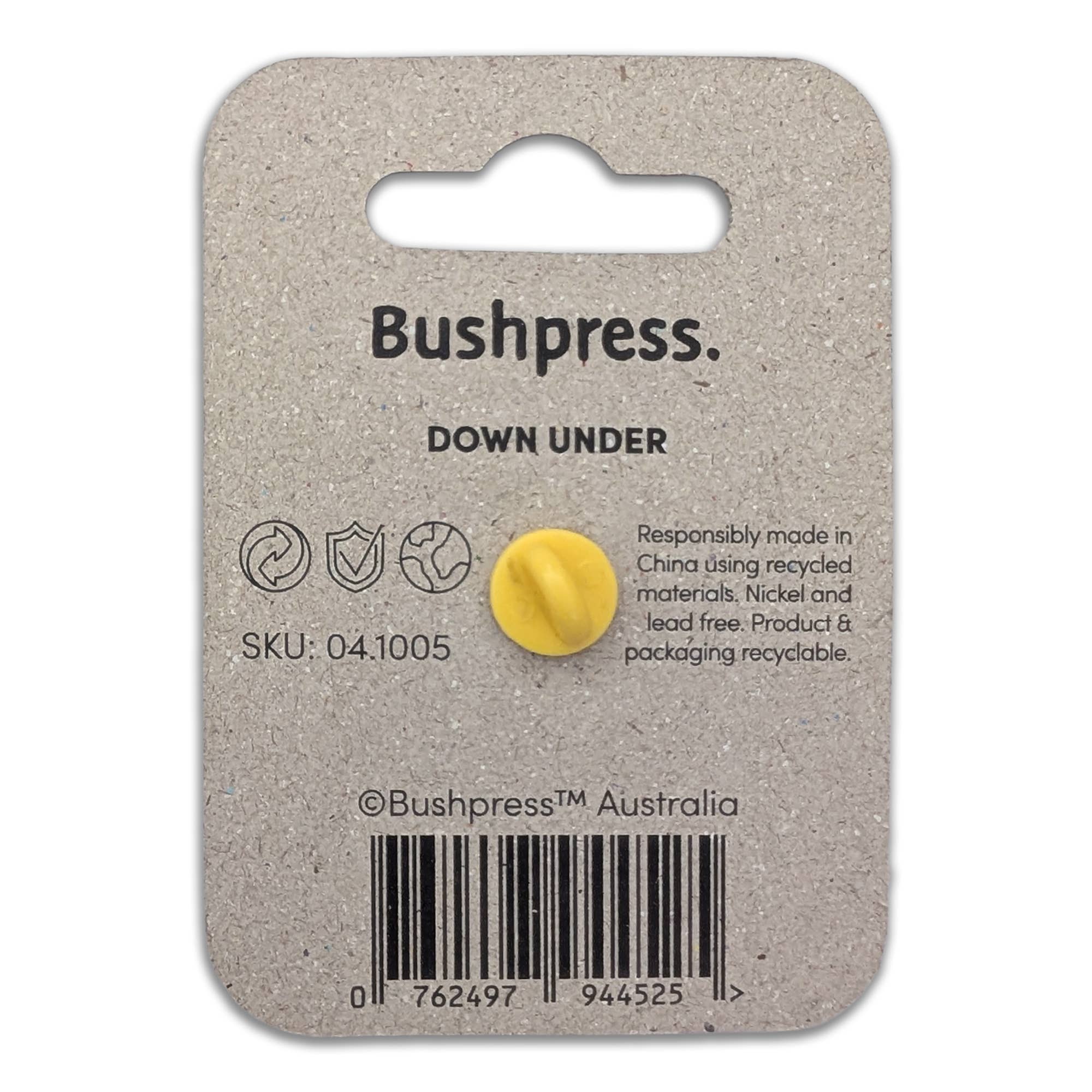 Bushpress - Wholesale Lapel Pin/Button - Down Under enamel pin, orange2