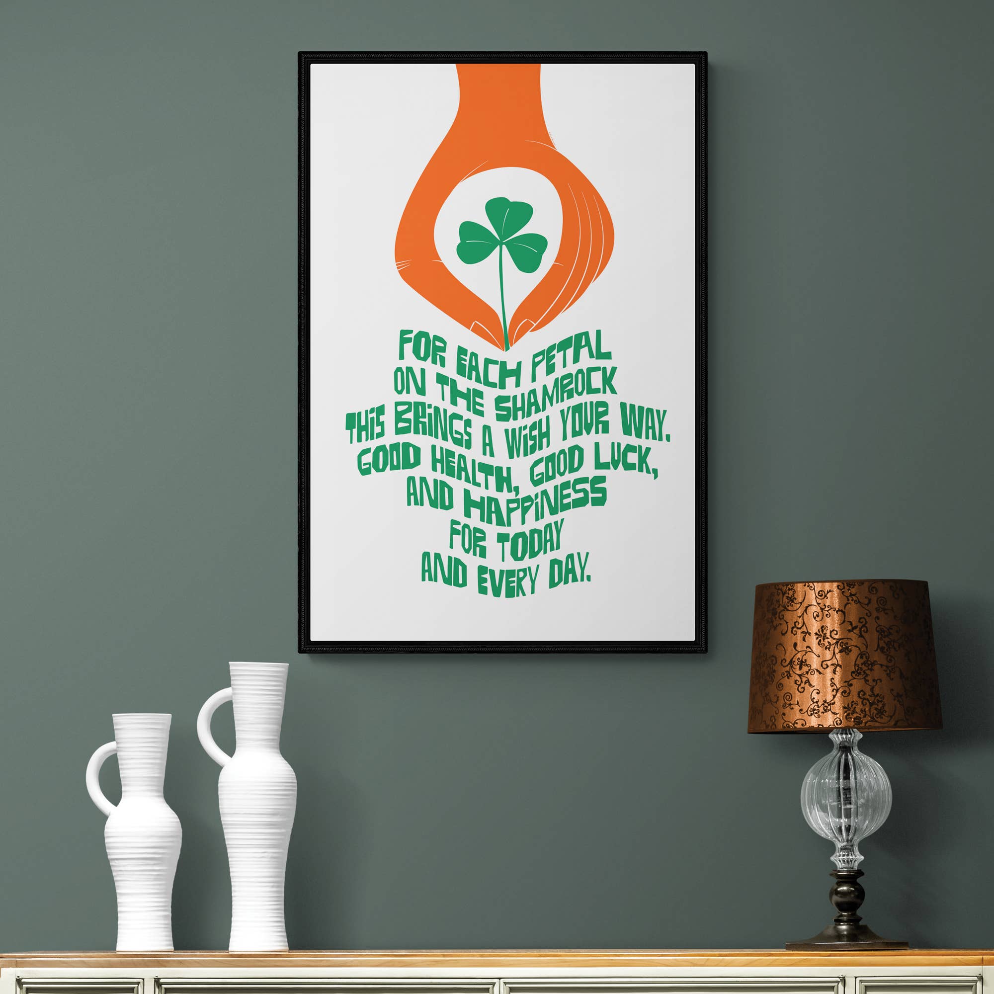 Aran Art Studio - Wholesale Poster - Shamrock Ireland Poster (Original print 24" x 36") Irish6