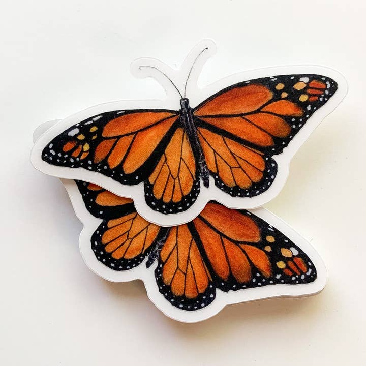 Monarch Butterfly Sticker (transparent Background) for wholesale by Kaitlyn Ashlee Art & Design