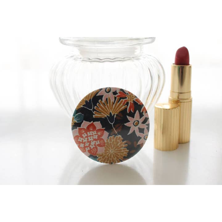 Bella blue garden pocket mirror for wholesale by Sabrina Trefle