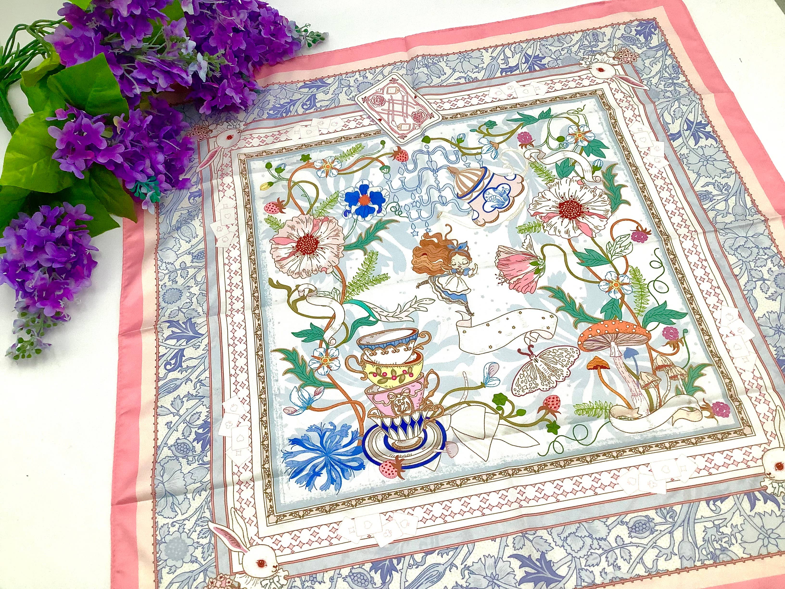 All Little Cute Things - Wholesale Scarf - Women's - Tea Party Scarf Wrap for Head, Hat, Purse, Tea House Decor5