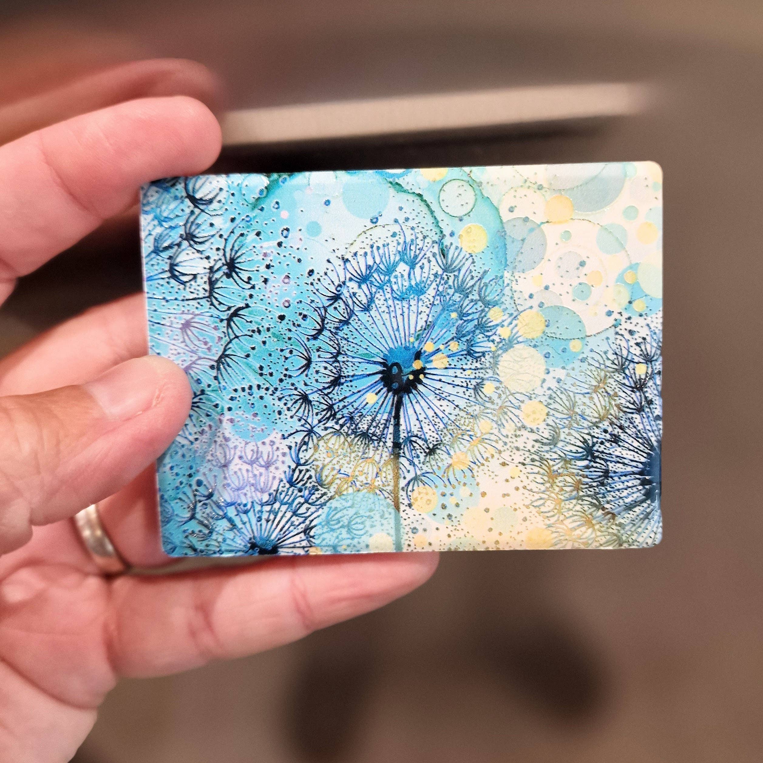 By Jo Crafts – wholesale Magnet – 76-MG Turquoise Dandelion Magnet 10