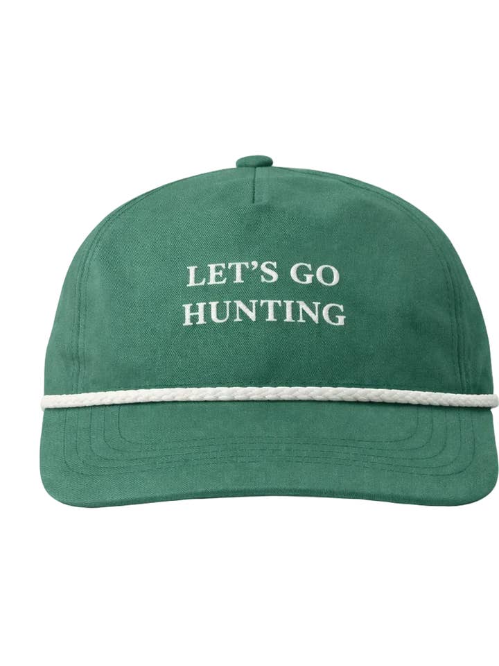 Let’s Go Hunting Rope Cap, Green for wholesale by Lischka Brothers