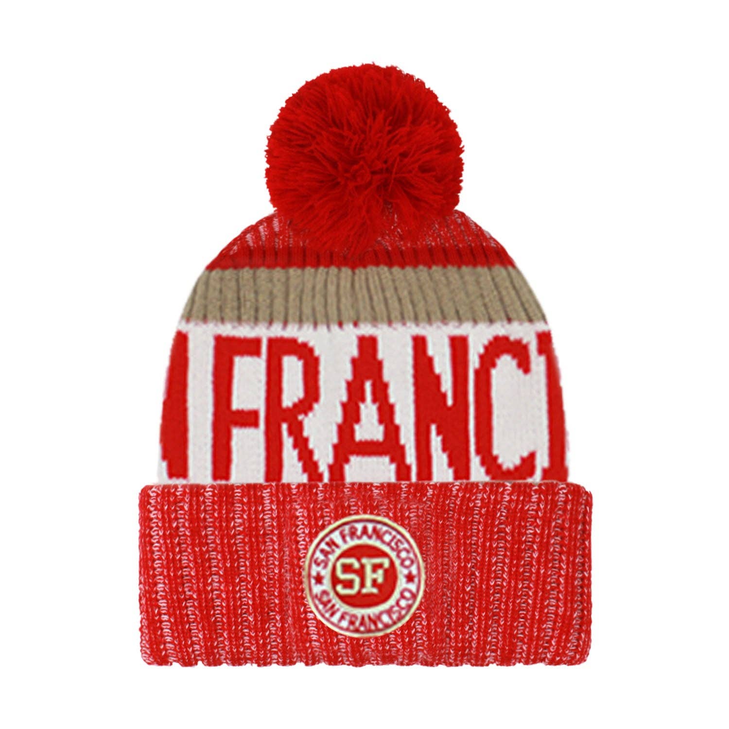 ChoKoLids - Vente Bonnet – unisexe - Bonnets à pompons brodés Football Sports City19