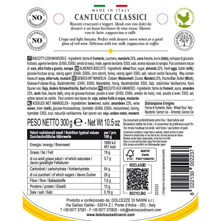 Le Dolcezze di Nanni - Wholesale Cookie - 225 Classic Cantuccini with almonds, Tuscan tradition handmade in Italy5
