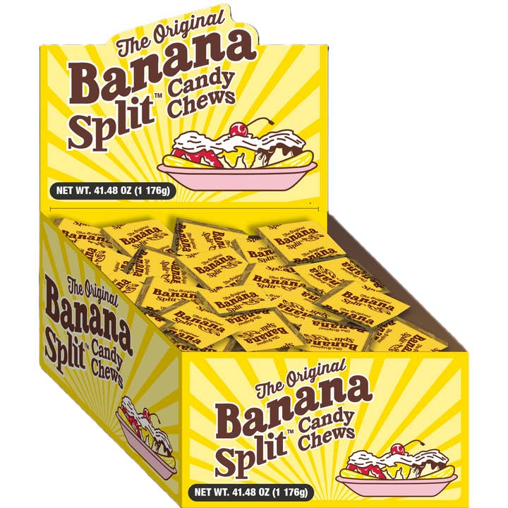Grandpa Joe's Candy Shop - Wholesale Taffy - The Original Banana Split Taffy, 140ct Box