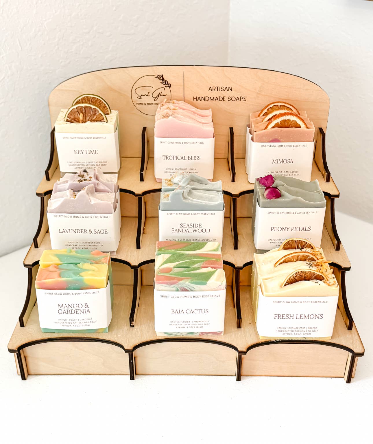 Spirit Glow Home & Body Essentials - Wholesale Retailer Display - Beauty & Wellness - *New* - Branded Soap Display2