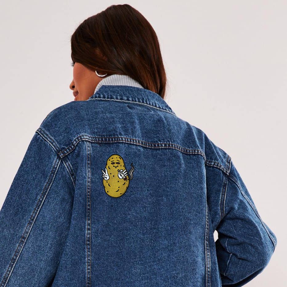 Kolorspun Pins - Wholesale Patch - Baked Potato Weed Patch - Embroidered Iron on Patch1