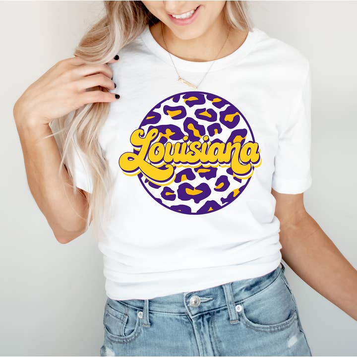 Camiseta unisex Louisiana Leopard Circle para venta al por mayor de Into The Desert