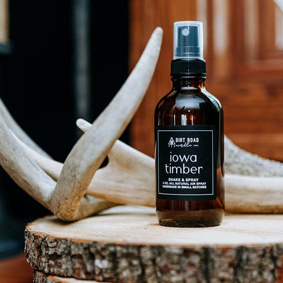 Dirt Road Candle Co - Wholesale Room & Linen Spray - Iowa Timber Air + Room Spray