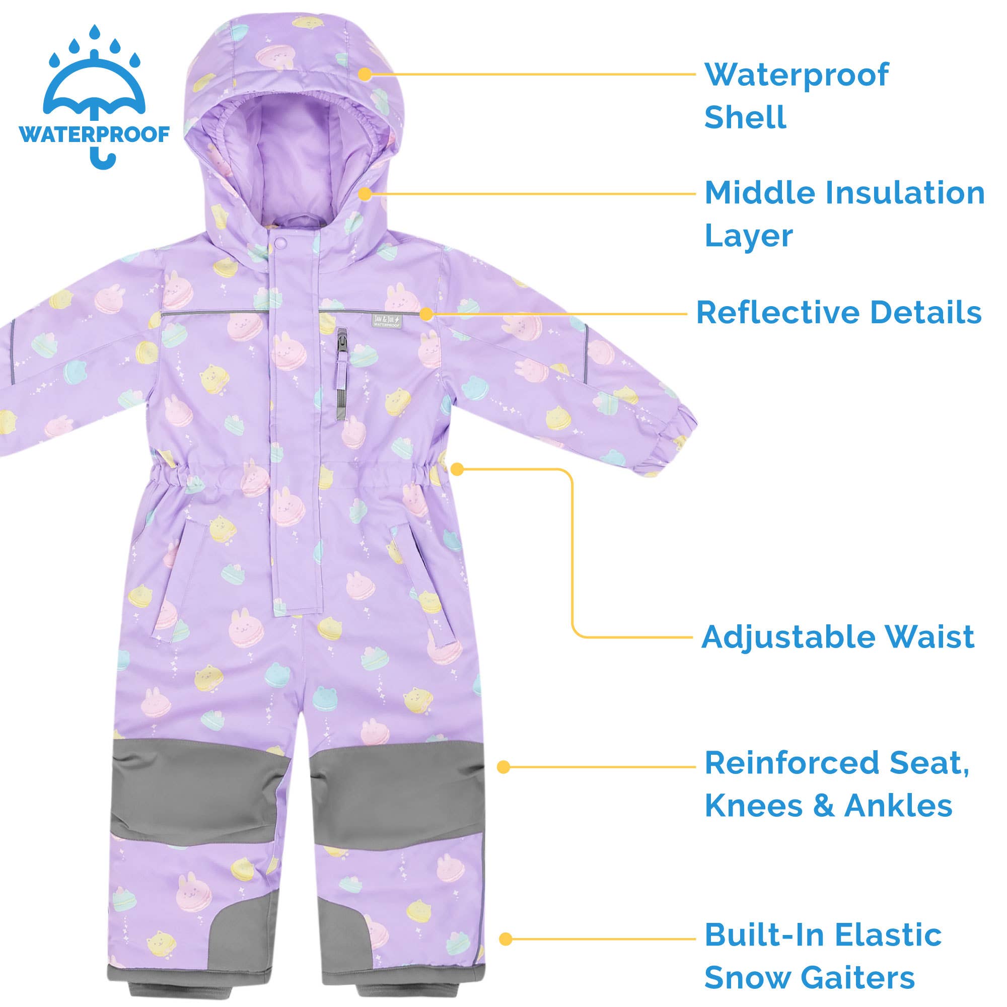 Jan & Jul - Wholesale Snow Suit - Kids - Macarons | Kids Waterproof Snowsuit6