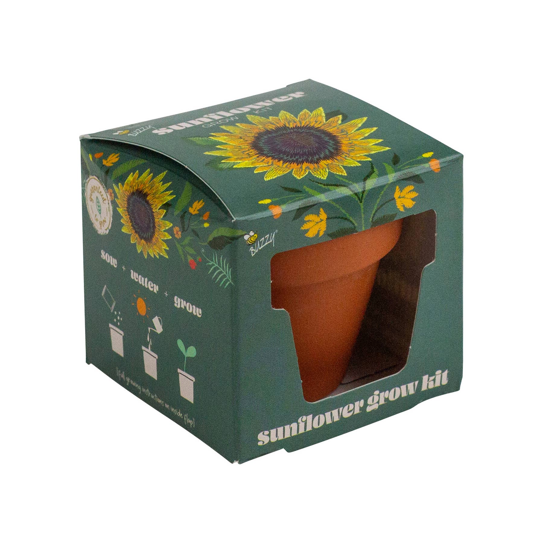 Buzzy Seeds Grow Gifts - Wholesale Plant Seeds - Mini Grow Pot Sunflower Kit – Indoor Garden Gift4