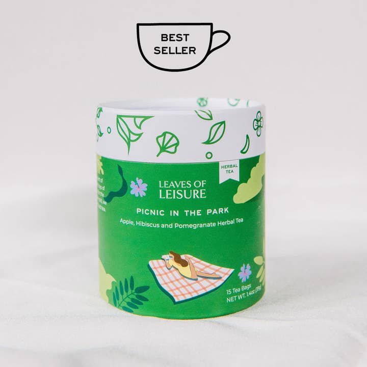 Picnic in the Park Tea –Apple,Hibiscus&Pomegranate (15 Bags) for wholesale by Leaves of Leisure
