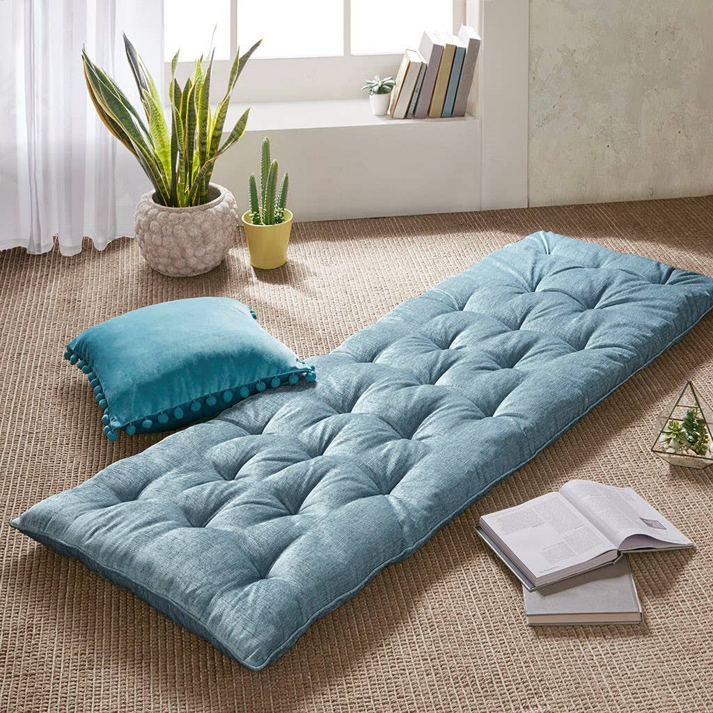 Olliix - Wholesale Chair Cushion - Light Weight Foldable Lounge Floor Pillow Cushion, Aqua Blue1