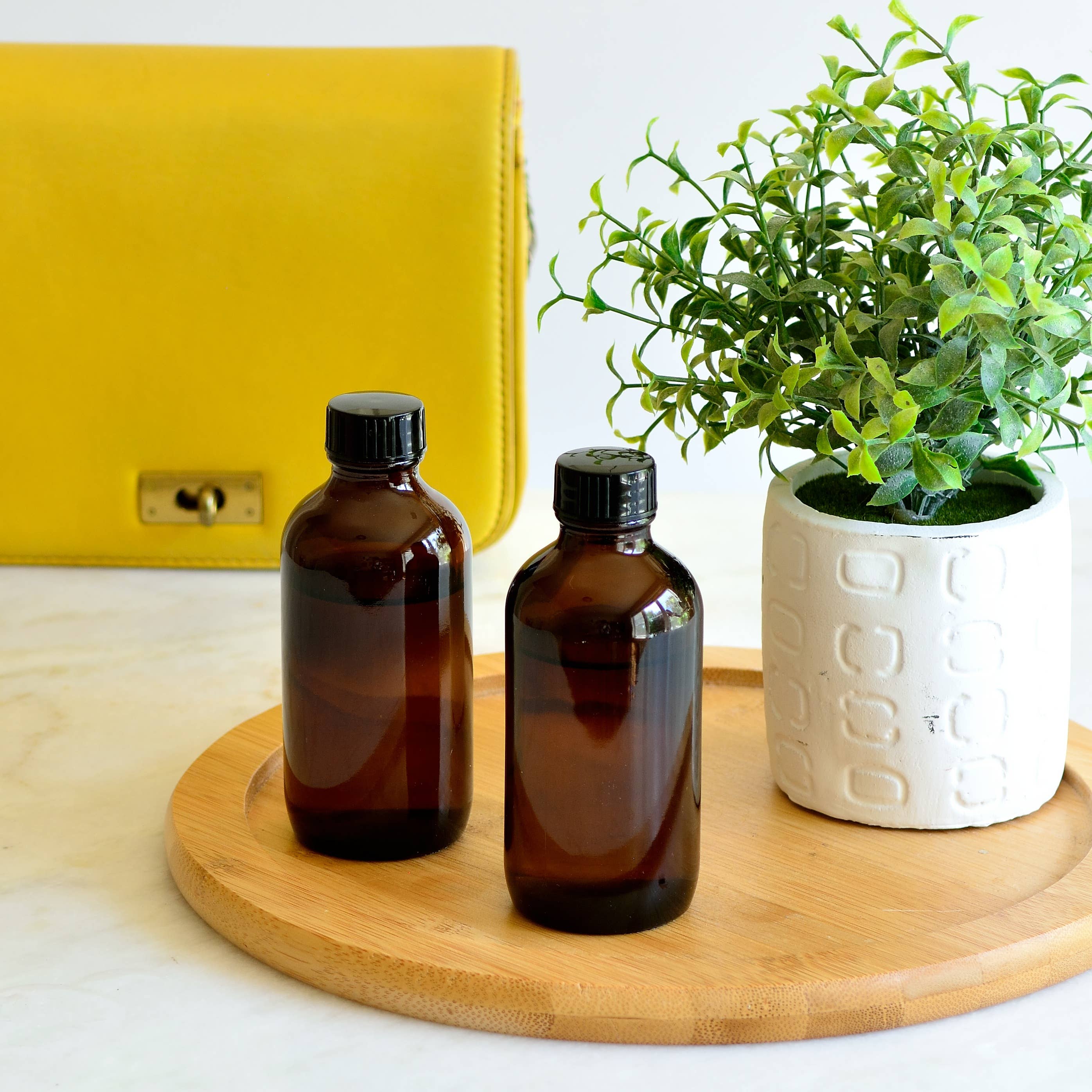 Youngever - Wholesale Essential Oil Holder - Youngever 16 Pack 4OZ Glass Bottles with Lids - Amber3