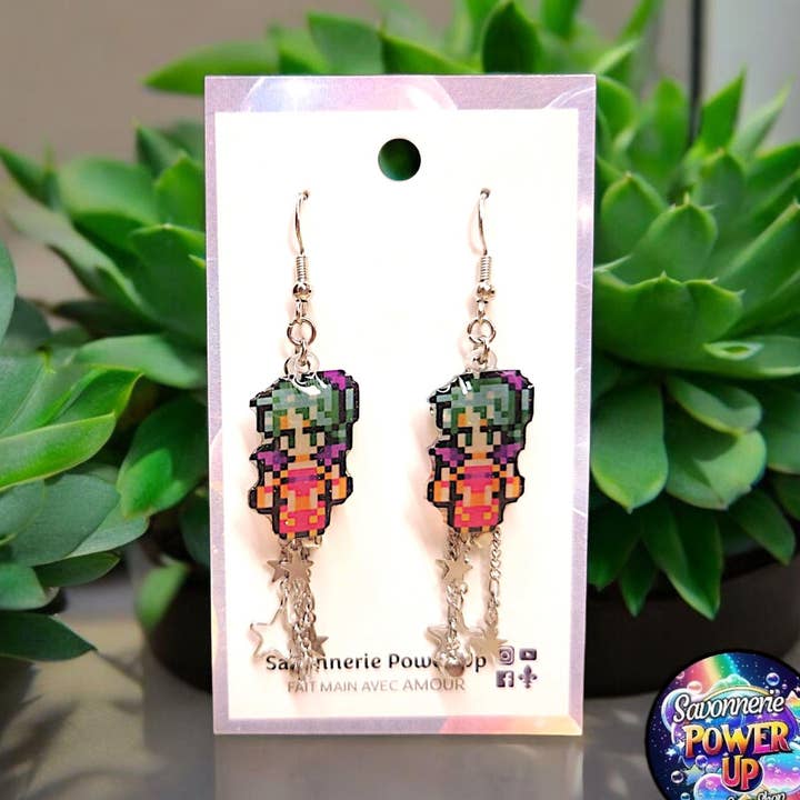 Pixel Art Final Fantasy | Earrings for wholesale by Power Up & Co.
