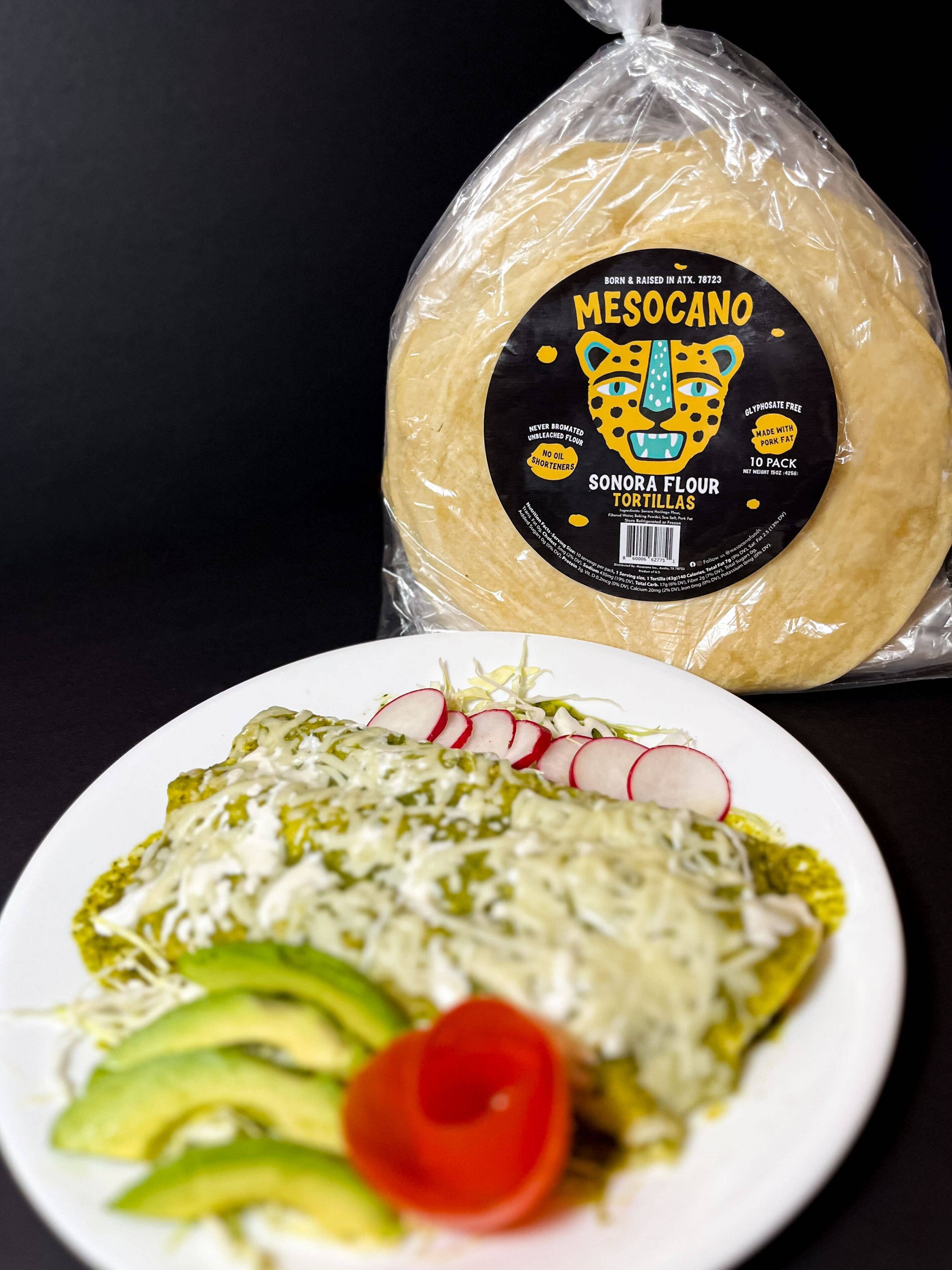 Mesocano - Wholesale Bread/Tortilla - Heirloom Flour Tortillas – Pasture-Raised Pork Fat1