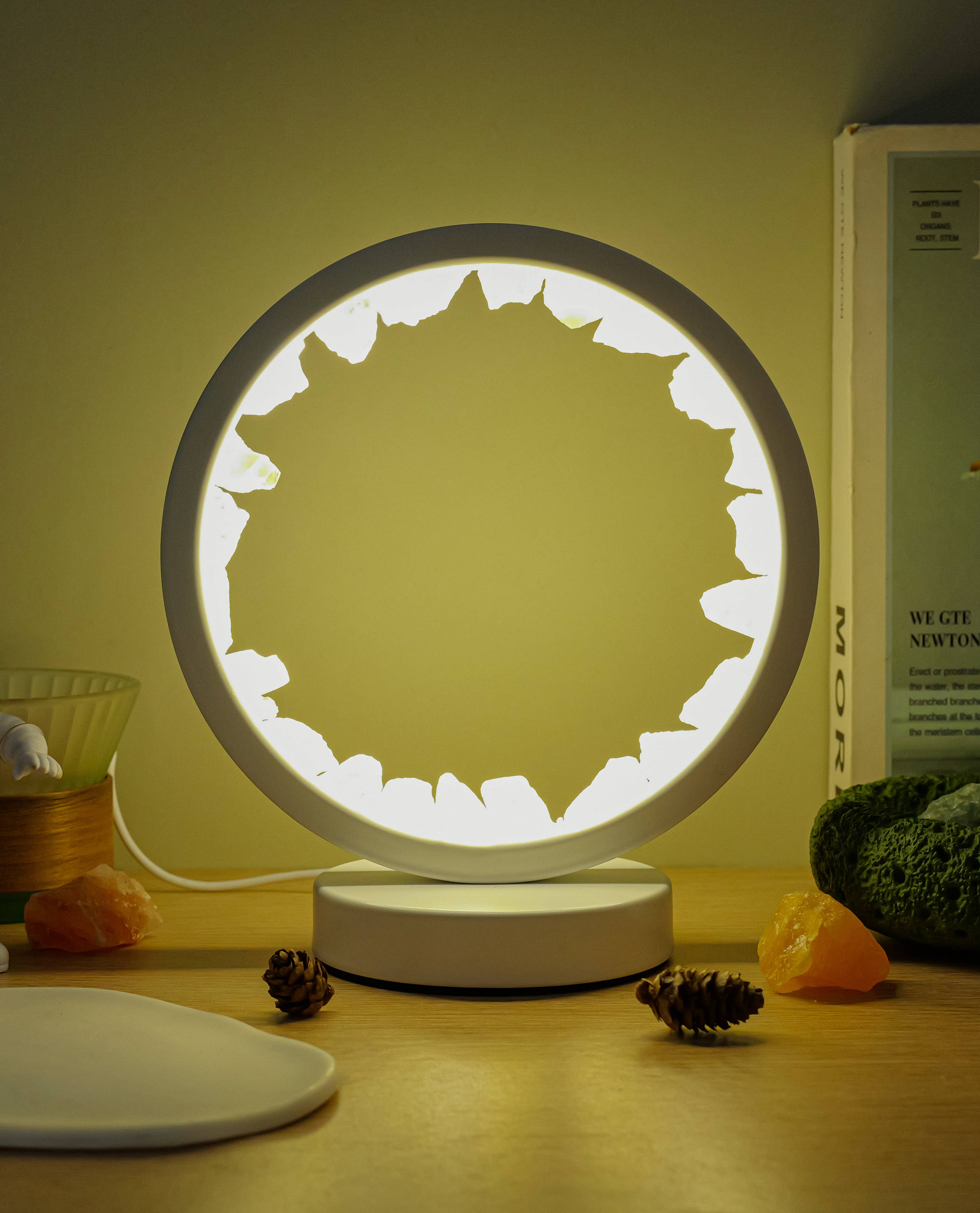 Earth's Gems BTQ - Vendita all'ingrosso Luci notturne - Lampada da Giardino Zen con Pietre Preziose Decorazione Luce Notturna di Cristallo5