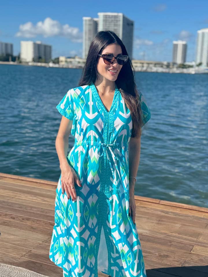 ISLA MAXI | IKAT TURQUESA para venta al por mayor de IslaPayal