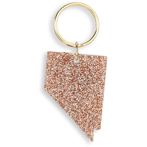 Lucky Feather - Wholesale Keychain - Women's - Glitter Keychain - State - NEVADA1