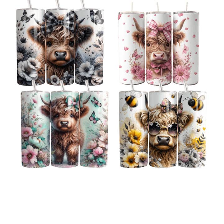 Highland Cow / Handmade Tumbler Stainless Steel -20 OZ/ With Straw. and other Purchase wholesale tumblers for crafting. Free returns & net 60 terms on Faire trending on Faire.