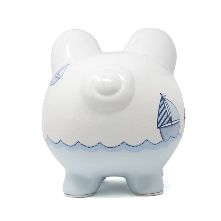 Child To Cherish® - Wholesale Money/Piggy Bank - Kids & Baby - Triple Sailboat Ceramic Piggy Bank1