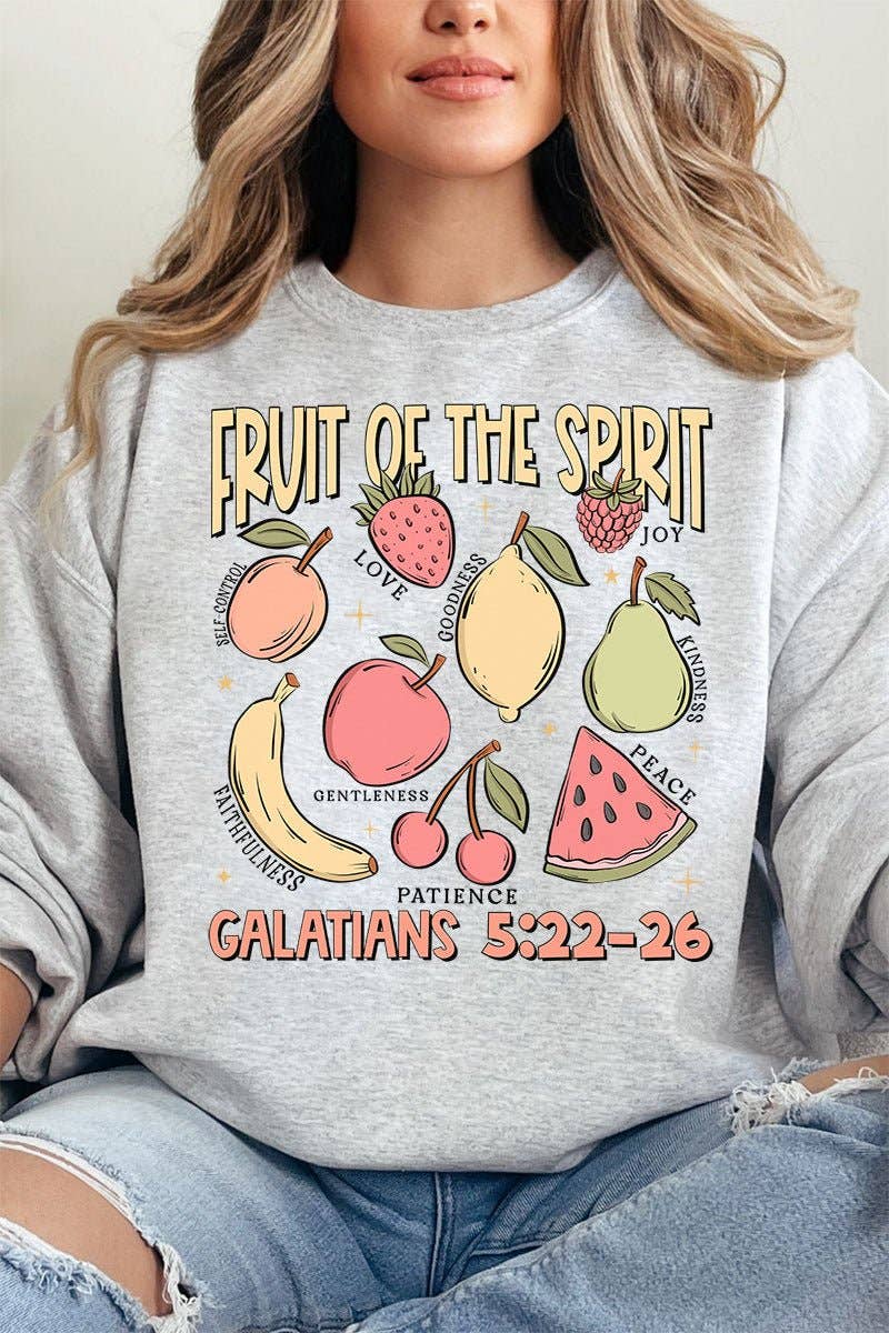 Wholesale Accessory Market - Vente Sweat-shirt à imprimés – femme - Sweat-shirt unisexe NuBlend Fruit Of The Spirit0