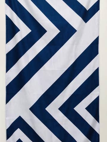 Beach Towel, Zig Zag Navy/White for wholesale by Clutch Towels