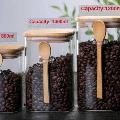 BRECK + FOX - Wholesale Food Storage Container - Bamboo and Glass 3-Piece Container Set6