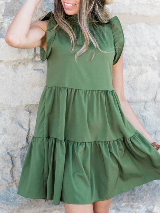 Hipster Row - Vente Robe – femme - Robe babydoll à volants Mattie17