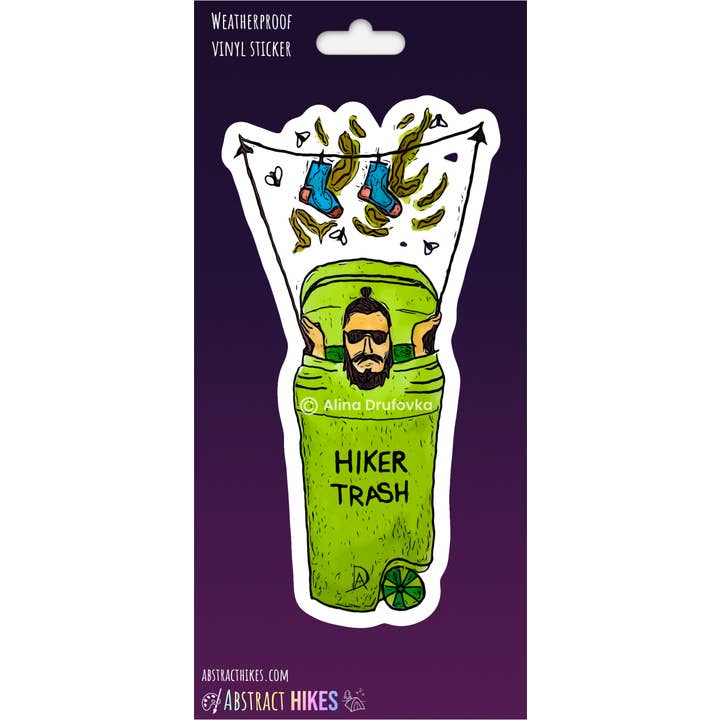 Abstract Hikes - Wholesale Sticker - Hiking Sticker: "Hiker Trash Man"6