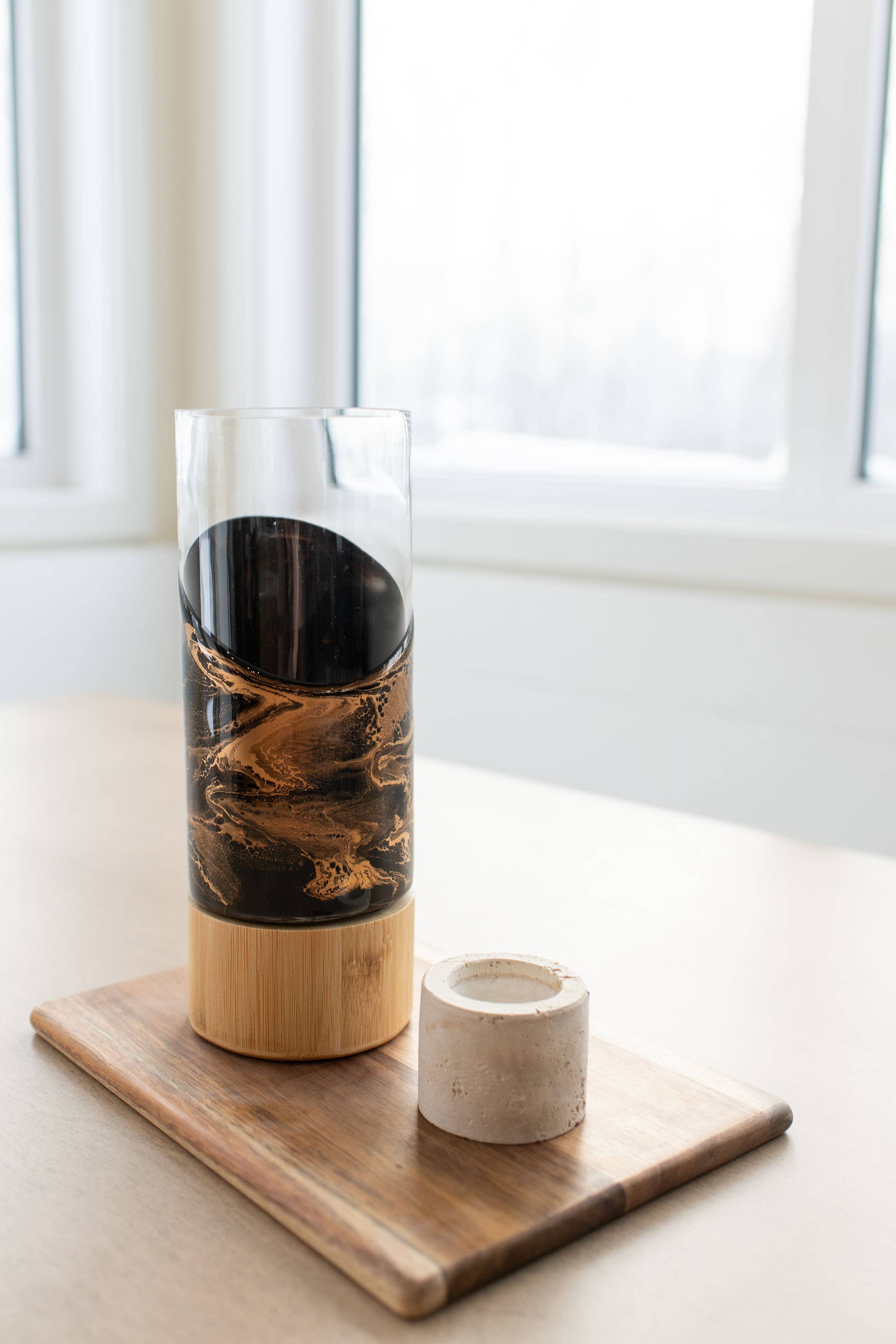 Lynn & Liana Designs - Wholesale Vase - NEW!!! Resin Accented Vase with Bamboo Base (NO TARIFFS)37