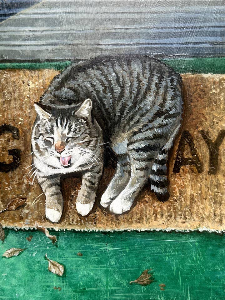 Print of Gay Cat: Funny “Go Away” Queer Home Decor for wholesale by mohrdoesart